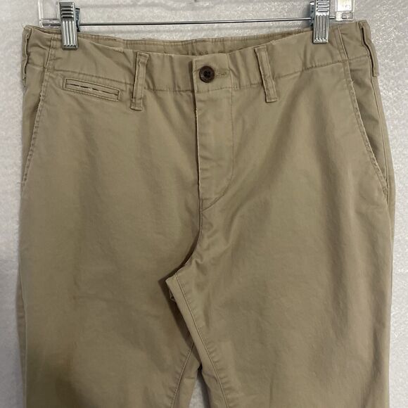 American Eagle ORIGINAL STRAIGHT LIVED IN KHAKI Pants Men’s 30x34 Tan FLEX - Picture 3 of 12